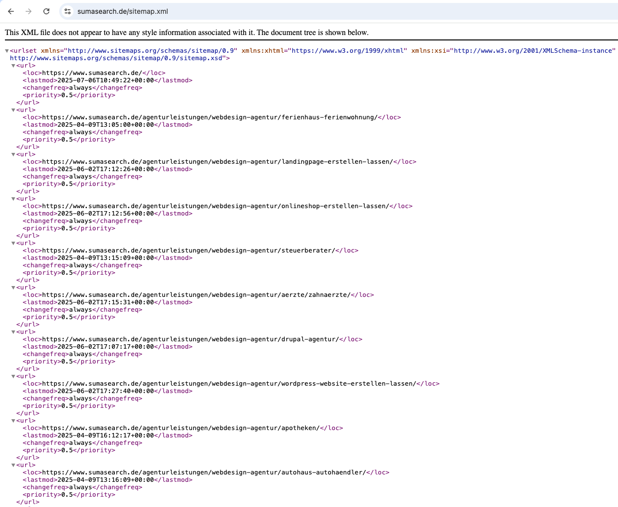 XML-Sitemap wichtig für SEO